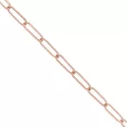 Chaîne maille Rectangle limée 1.9 mm - Rose Gold filled (or laminé)  x50cm