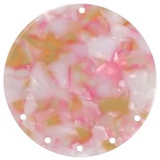 Pendentif - chandelier 43 mm en acétate - Ecaille de tortue - Rose nacré - Miel x1|raw }}