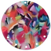 Pendentif - chandelier 43 mm en acétate - Ecaille de tortue - Multicolore x1|raw }}