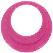 Pendentif rond évidé en résine opaque 44 mm - Rose fuchsia x1|raw }}
