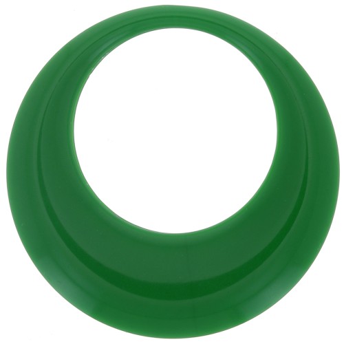 Pendentif rond évidé en résine opaque 44 mm - Vert sapin x1
