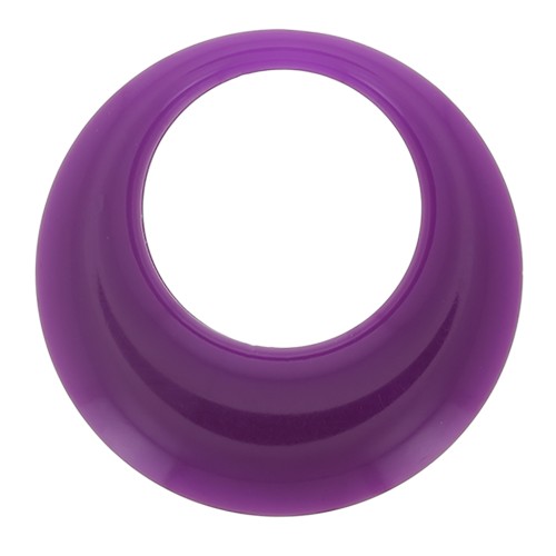 Pendentif rond évidé en résine opaque 34.5 mm - Prune x1