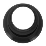 Pendentif rond évidé en résine opaque 34.5 mm - Noir x1