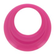 Pendentif rond évidé en résine opaque 34.5 mm - Rose Fuchsia x1|raw }}
