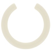 Intercalaire demi-rond pour créole en résine opaque 41 mm - Ecru x1