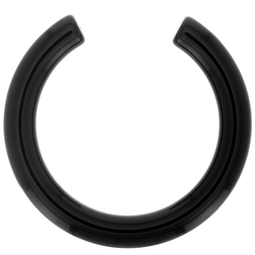 Intercalaire demi-rond pour créoles en résine opaque 41 mm - Noir x1
