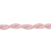 Perles Heishi rondelles  en pâte polymère 6x1 mm - Vieux rose x40cm|raw }}