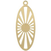 Pendentif ovale exclu Perles&Co 23x9mm pour cabochon 4mm - Gold filled (or laminé) |raw }}