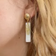 Pendentif ovale exclu Perles&Co 23x9mm pour cabochon 4mm - Gold filled (or laminé) 