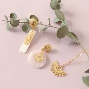 Pendentif ovale exclu Perles&Co 23x9mm pour cabochon 4mm - Gold filled (or laminé) 