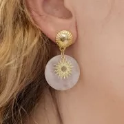 Pendentif soleil 16 mm - exclu Perles&Co - Gold filled (or laminé)  x1