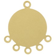 Pendentif chandelier rond 17 mm 5 anneaux - Laiton brut x1|raw }}