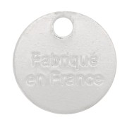 Breloques médailles 8 mm - Fabriqué en France - Argent 925 x4
