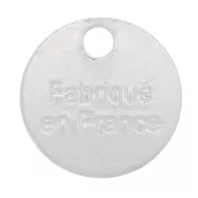 Breloques médailles 8 mm - Fabriqué en France - Argent 925 x4