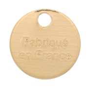 Breloques médaille 8 mm - Fabriqué en France - Doré à l'or fin x5|raw }}