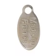 Breloques gouttes 10x5 mm - Made in France - Placage Argent fin x5