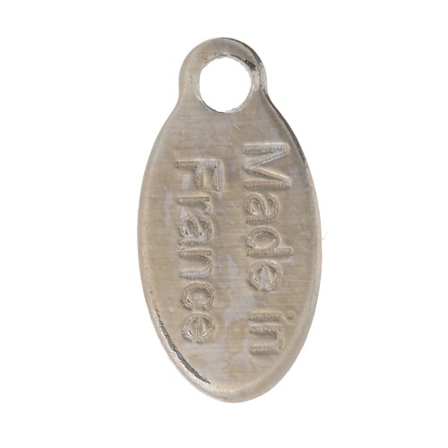 Breloques gouttes 10x5 mm - Made in France - Placage Argent fin x5