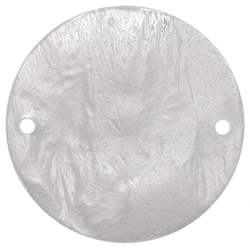 Intercalaire rond martelé et strié 30 mm - Argenté x1