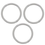 Anneau de montage et tissage rond pour création bijoux 20 mm - Rhodié x1|raw }}