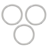 Anneau de montage et tissage rond pour création bijoux 15 mm - Rhodié x1|raw }}