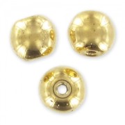 Perles en verre tchèque rondes  4 mm 24 K Gold Plated x50|raw }}