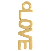 Breloque écriture Love 11.5x3.5 mm - Doré x1|raw }}