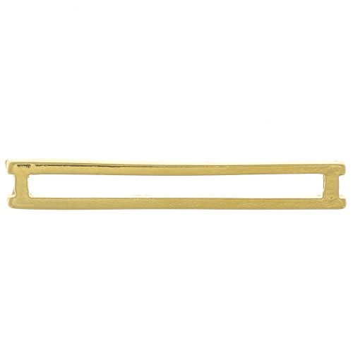 Intercalaires rectangle pour Miyuki Delica 27x4mm - Doré à l'or fin x5