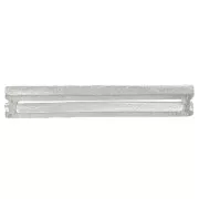 Intercalaires rectangle pour Miyuki Delica 27x4mm - Placage Argent fin x5