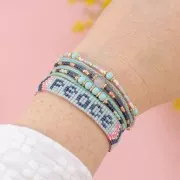 Cordon en coton tressé plat 1.5 mm - Prune - Fuchsia - Jaune - Rose clair x1m