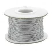 Fil de jade / Fil nylon tressé 0.8 mm Gris x50 m