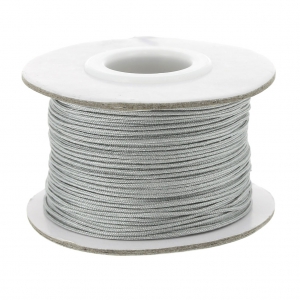Fil de jade / Fil nylon tressé 0.8 mm Gris x50 m