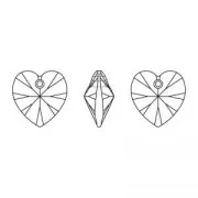 Coeur PureCrystal 6228 14,4x14 mm Light Siam x1