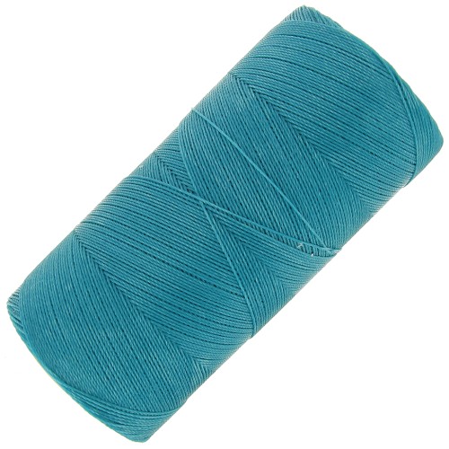 Bobine de fil ciré Linhasita pour micro macramé 0.35 mm - Turquoise (229) x448m