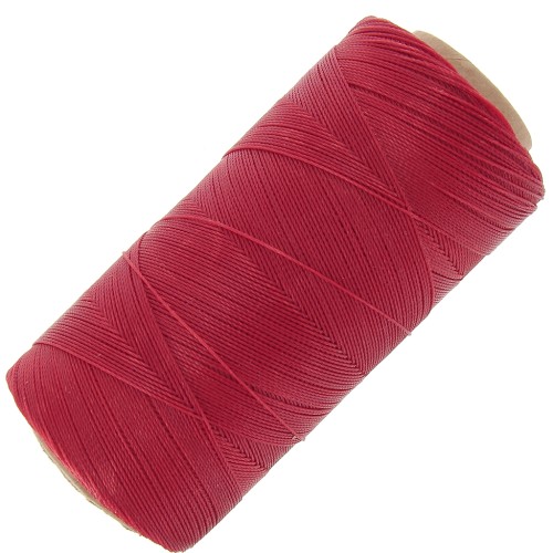 Bobine de fil ciré Linhasita pour micro macramé 0.35 mm Rouge Cadmium (677) x448m