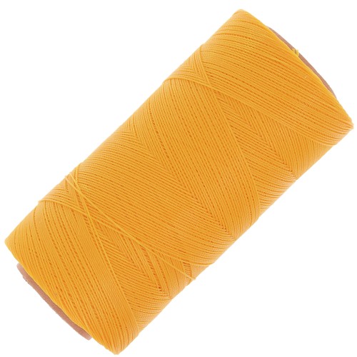 Bobine de fil ciré Linhasita pour micro macramé 0.35 mm Golden Yellow (218) x448m