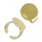 Bague plateau 18 mm Doré à l'or fin x1