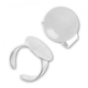 Bague plateau 18 mm argenté x1|raw }}