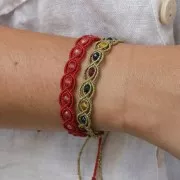 Bobine de fil ciré Linhasita pour micro macramé 0.35 mm - Vanille (531) x448m