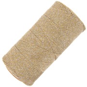 Bobine fil ciré Linhasita pour micro macramé 0.35mm Doré-Argenté (Ouro-Prata)x448m