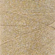 Bobine fil ciré Linhasita pour micro macramé 0.35mm Doré-Argenté (Ouro-Prata)x448m