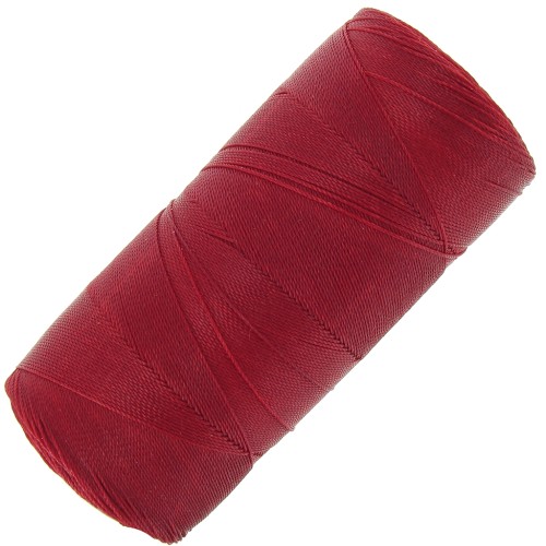 Bobine de fil ciré Linhasita pour micro macramé 0.35 mm - Dark Red (44) x448m