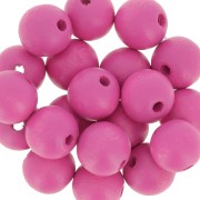 Perles rondes en bois 10 mm Rose x10|raw }}