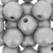 Perles rondes en bois 10 mm Argenté x10|raw }}