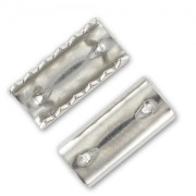 Embouts à serrer pour élastique 12x8 mm rhodié x4|raw }}