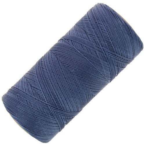 Bobine de fil ciré Linhasita pour micro macramé 0.35mm Bleu Jean foncé (275) x448m
