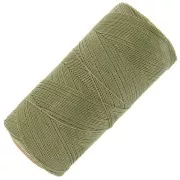 Bobine de fil ciré Linhasita pour micro macramé 0.35 mm Vert Militaire (90) x448m