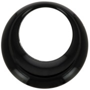 Pendentif rond évidé en résine opaque 44 mm - Noir x1|raw }}