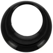 Pendentif rond évidé en résine opaque 44 mm - Noir x1