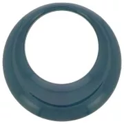 Pendentif rond évidé en résine opaque 44 mm - Bleu paon x1