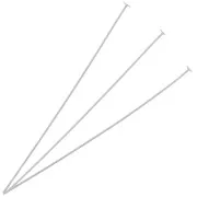 Clous tête plate 50x0.5 mm en Argent 925 x10